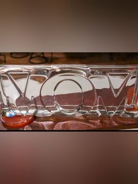 Vintage Avon 'MOM' Glass Paperweight